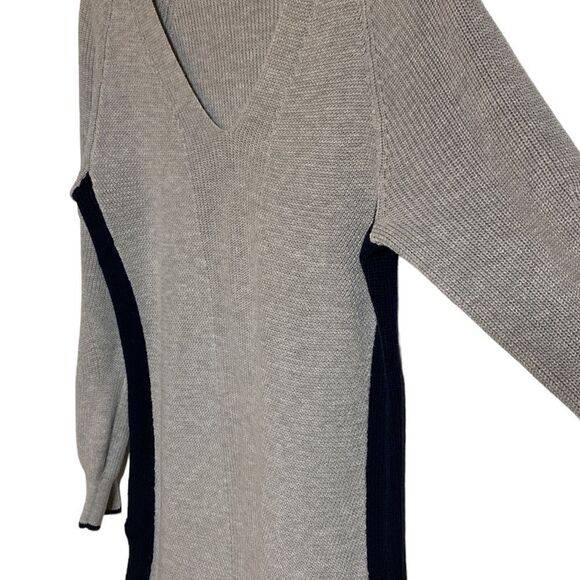 TOMMY HILFIGER Long Gray Rib Knit Sweater - Picture 3 of 11